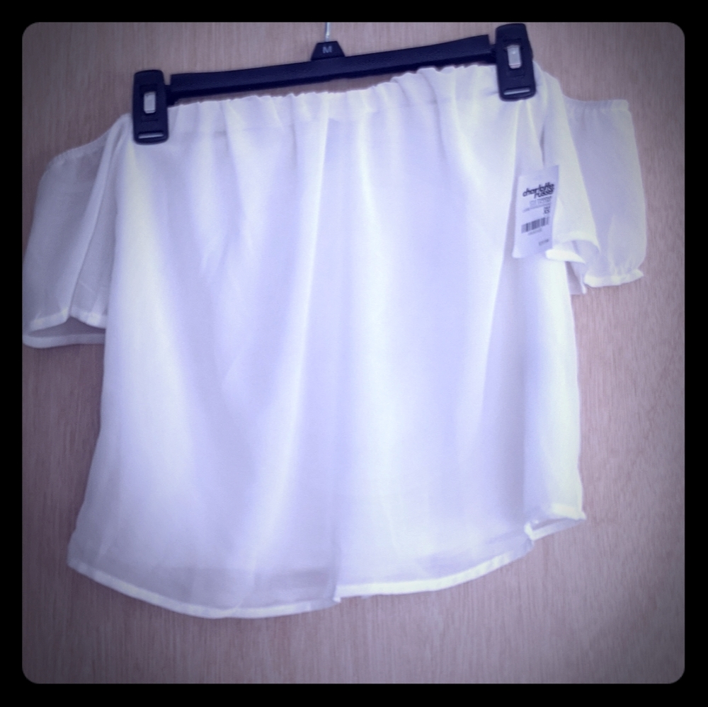 White off the shoulder top